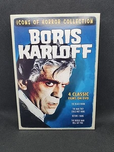 Icons of Horror: Boris Karloff - 4 Classic Films, 2006, 2-Disc DVD w/Slip, B&W - Picture 1 of 3