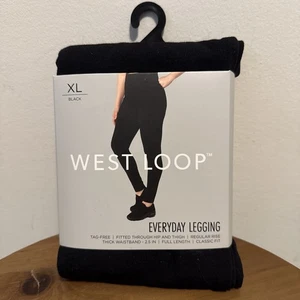 NEU West Loop Damen-Leggings schwarz Alltag Größe XL ohne Etikett volle Länge - Bild 1 von 10