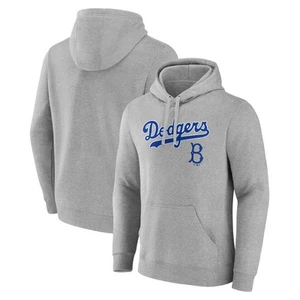 Men's Gray Brooklyn Dodgers Wahconah Pullover Hoodie - Picture 1 of 3