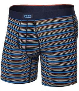 Saxx Vibe Xtra Boxer Brief Fly Men's Underwear, Mini Rugby/Lake Blue, X-Large - Picture 1 of 2