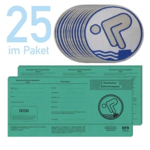 Paket aus 25 Schwimmabzeichen Silber und 25 Schwimmpässen - Bild 1 von 1
