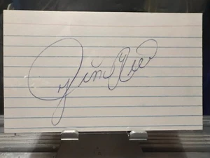 Jim Rice signierte 3x5 Karteikarte Boston Red Sox Baseball HOF - Bild 1 von 1