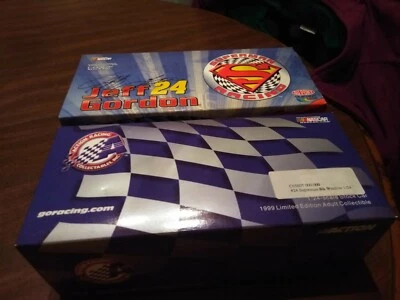 2 Jeff Gordon Rare Superman 1:24 Black Window and Clear Window #24 Stock Cars  - Image 1 of 4