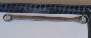 Craftsman Tools 1-1/8" x 1-5/16" Offset Double Box End Wrench V= Forged In USA - Foto 1 di 13