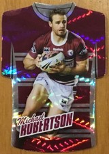 2010 NRL SELECT CHAMPIONS MANLY MICHAEL ROBERTSON JERSEY DIE CUT JDC72 CARD