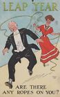 Postcard-2024 is a LEAP YEAR-Woman Lasso Man-Ropes on You-1908-vintage PC