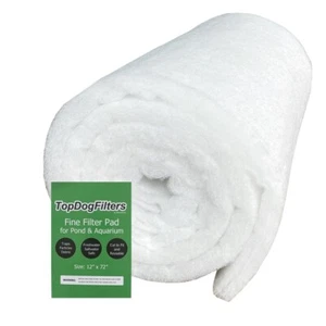 Aquarium Pond Filter Floss Pad Media Reusable 3/4 - 1" Thick 12" x 72" Roll - Picture 1 of 1