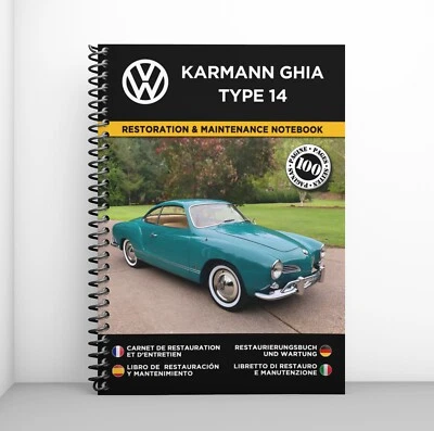 VW KARMANN GHIA TYPE 14 : Libretto Di Restauro E Manutenzione  CONSEGNA GRATUITA - Immagine 1 di 4