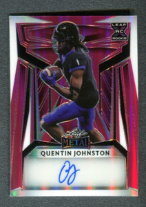 2023 Leaf Metal Autograph Pink #BAQJ1 Quentin Johnston 4/5  A37 151