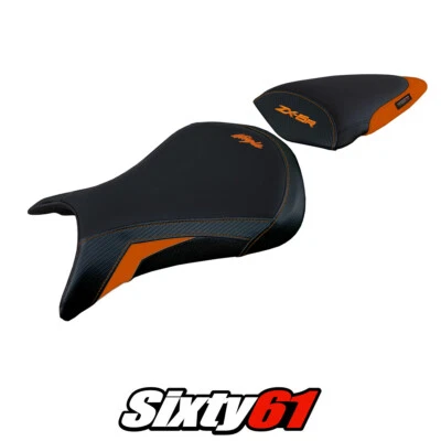 川崎忍者ZX6R 2007 2008座椅套Tappezzeria舒适橙色黑色 — 第 1/4 张图片