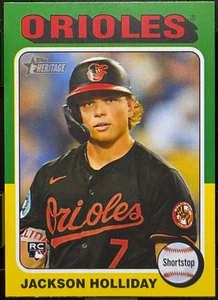 2024 Topps Heritage #692 Jackson Holliday MISSING SIGNATURE RC Orioles - Picture 1 of 2
