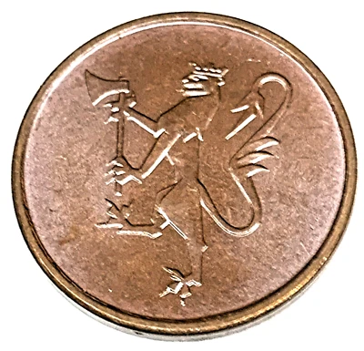 # C3979   NORWAY  COIN,     FIVE   ORE   1973 - Image 1 of 2