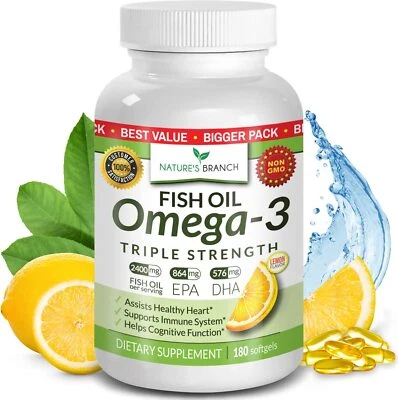 Aceite de Pescado Omega 3 2400 毫克 | 864 毫克 de EPA 576 毫克 de DHA | Sabor Limón — 第 1/4 张图片