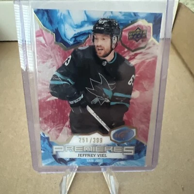 2021-22 UD Ice Base Red Ice Premieres #172 Jeffrey Viel /399 - San Jose Sharks - Image 1 of 2