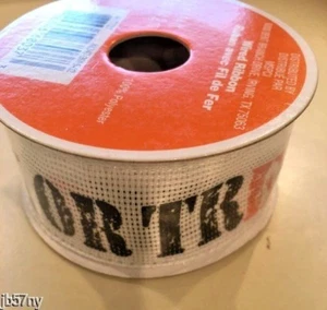Halloween Trick or Treat Wired Ribbon by Celebrate It  1.5" x 14ft New - Picture 1 of 3
