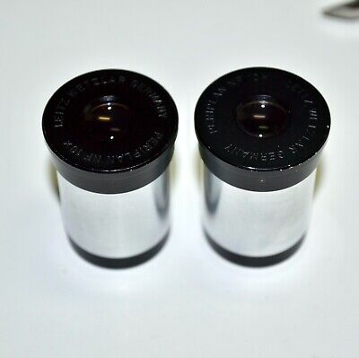 Leitz Wetzlar Stereo Microscope Eyepiece Ocular (2) Set/Pair Periplan NF-10x • 59.99$