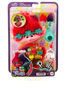 Polly Pocket & DreamWorks Trolls Kompaktes Spielset mit Mohn & Zweig & Zubehör - Bild 1 von 6