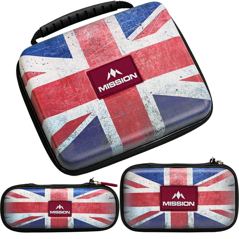 Mission | Estuche de dardos Union Jack | Freedom / Luxor | Sostiene dardos ensamblados