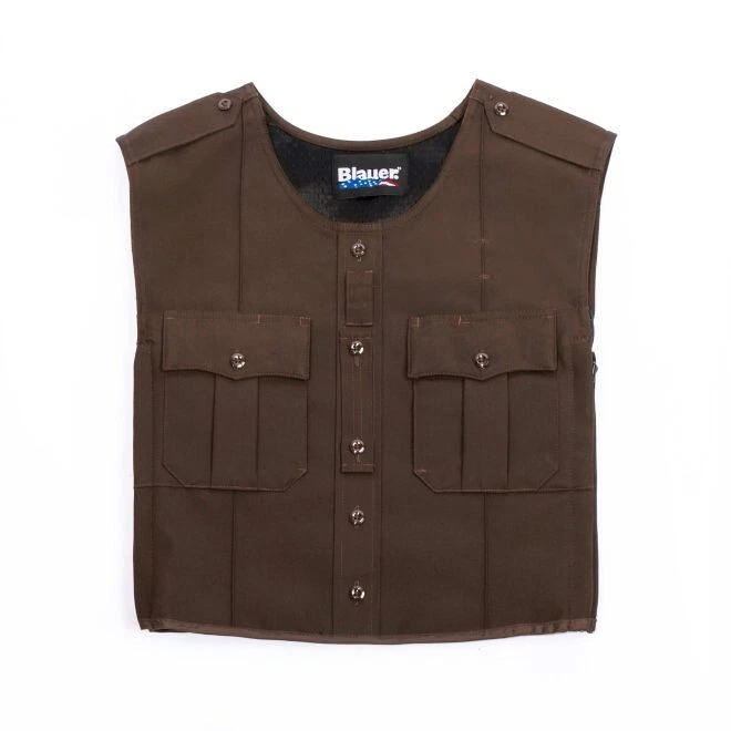 MED/LG TALL BLAUER 8970 RAYON ARMORSKIN VEST OUTER ARMOR CARRIER SHERIFF BROWN - Image 1 of 4