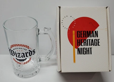 Washington Wizards German Heritage Night Glass Mug 2020 Bonga Wagner NIB Cover