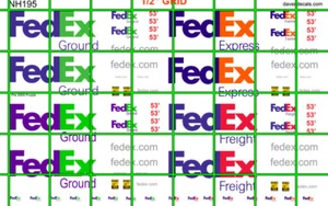 NH195 DAVE'S DECALS FEDEX TRUCK DECALS ON CLEAR GROUND EXPRESS - Picture 1 of 4