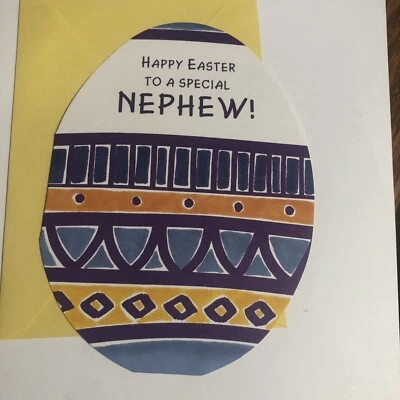 Tarjeta de felicitación Feliz Pascua a un sobrino especial de colección 1997 nueva Foto 1 de 4