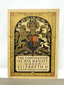 Coronation of Her Majesty Queen Elizabeth II Approved Souvenir Program W/Damage - Picture 1 of 19