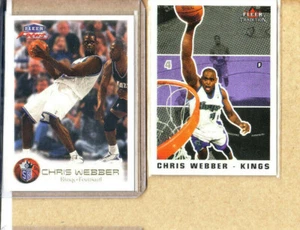 Chris Webber-2 Card Lot-2000 Fleer Focus+2004 Fleer Tradition-Kings-NMMT - Picture 1 of 1