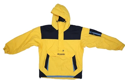 Columbia Vintage Media Cremallera Anorak Bolsa Bolsillo Amarillo Nylon Invierno Abrigo Para Hombres M Foto 1 de 4