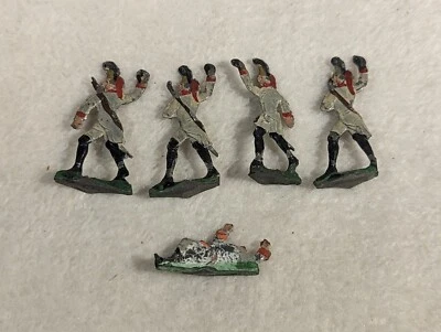 Antique Ernst HEINRICHSEN Nurnberg Soldier Flats ~ Plumed White Coats - Image 1 of 3