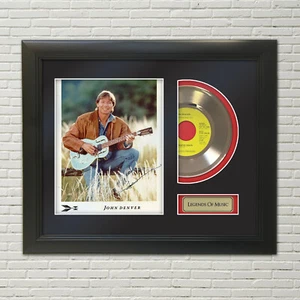 John Denver Reproduction Signature Framed 45 Record Display "M4" - Picture 1 of 3