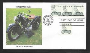 MOTORCYCLE TRANSPORTATION COIL PNC #2 FDC 1983 SAN FRANCISCO, CA ONLY ONE MADE