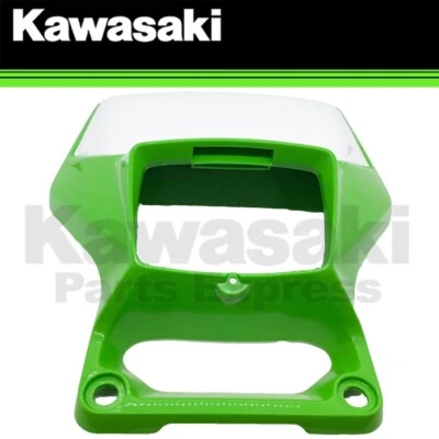NEW 1989-1994 GENUINE KAWASAKI KDX 200 250 GREEN HEADLIGHT COVER 23005-1093-AC - Image 1 of 4