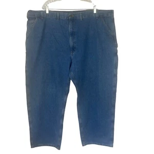 Carhartt Original Dungaree Denim Carpenter Jeans Mens 52x30 Blue - Picture 1 of 10