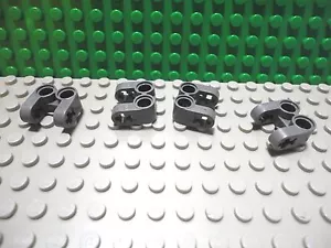 Lego 4 dunkel bläulich grau Technic Pin und Achse U-förmig doppelt geteilter Verbinder NEU - Bild 1 von 1