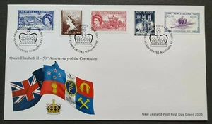 2003 New Zealand Queen Elizabeth II --- 50th Anniversary Coronation Stamps FDC - Picture 1 of 2