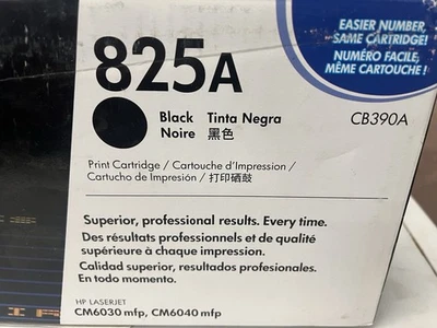 HP 825A Black Toner Cartridge CB390A for LaserJet CM6030 CM6040 Sealed Box - Image 1 of 4