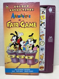 Animaniacs Fair Game Golden Sound Story Electronic Storybook WORKS 90s Cartoon - Imagen 1 de 6