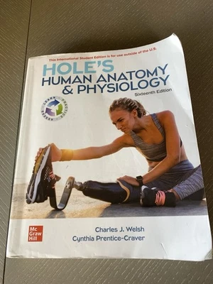 Hole s HUMAN ANATOMY & PHYSIOLOGY 16th Edition Welsh Cravel PB - Image 1 of 4