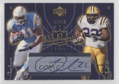 2003 Upper Deck Pros & Prospects Gold /50 LaDainian Tomlinson Rookie Auto RC HOF - Image 1 of 2