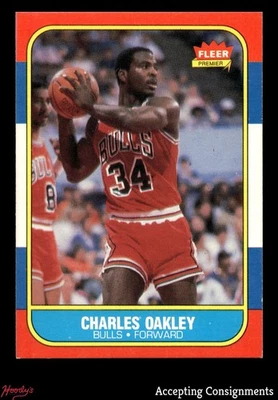 Fleer #81 Charles Oakley 1986-87 novato radiocontrol Bulls Foto 1 de 2