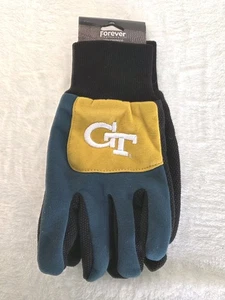 NCAA Georgia Tech Chaquetas Amarillas Guantes Utilitarios Azul Dorado Agarre Palma Negro - Imagen 1 de 3
