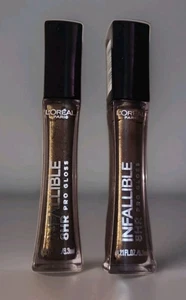 2 PACK L'OREAL INFALLIBLE PRO GLOSS 8 HR WEAR 715 RAISIN ~ NEW - Picture 1 of 2