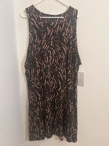 NWT Athleta Santorini Thera Printed Dress Size 3XL Stretch Sleeveless - Picture 1 of 8