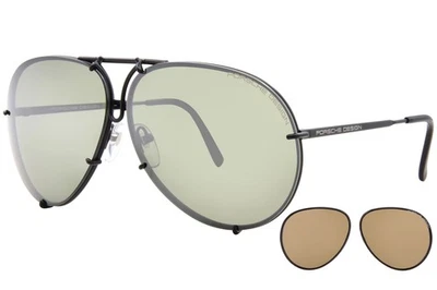 Porsche Design P8478-D Sunglasses Black/Brown/Olive/Silver 69mm W/Extra Lenses - Image 1 of 4