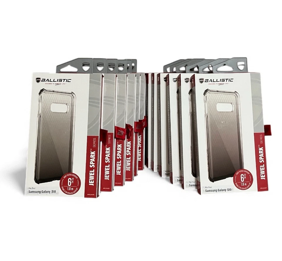 (12) Funda de teléfono BALLÍSTICA Samsung Galaxy S10 Jewel Spark Series GRIS Lote de 12 Foto 1 de 4