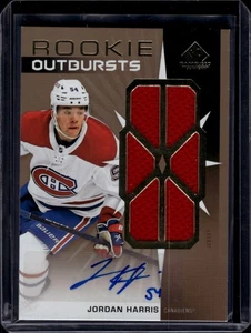 2022 Upper Deck SP Rookie Outbursts Jordan Harris #RO-JH Auto Jersey Patch - Picture 1 of 2