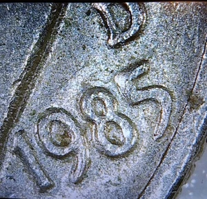 1985 D Roosevelt Dime ERRORS ๐ DDO DDR (CA) DIE CHIP - CRACK - STRIKE THRU Rare - Picture 1 of 24