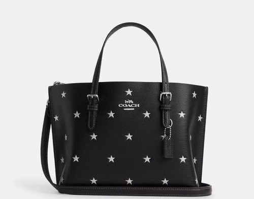 BORSA TOTE COACH MOLLIE 25 CON STAMPA STELLE colore nero CW022 NUOVA CON ETICHETTE