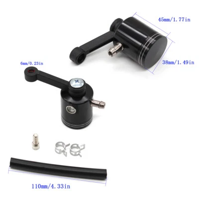 CNC Piezas Negras Cilindros de Aceite Depósito Freno Delantero Embrague Tanque Fluido Taza Foto 1 de 4